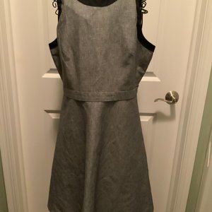 T. Tahari A-line Charcoal Sleeveless Size 12